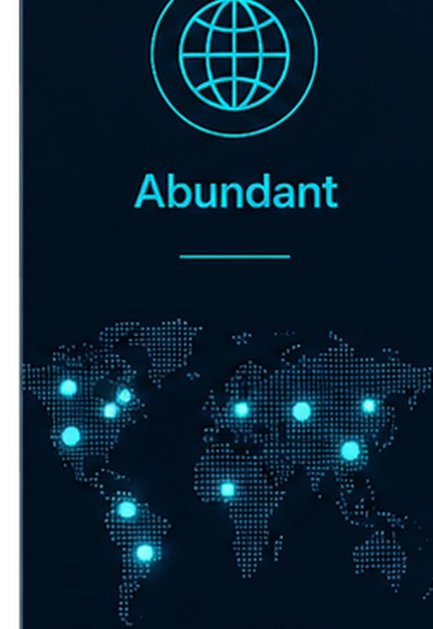 Abundant: potassium is widely available in nature across diverse regions.